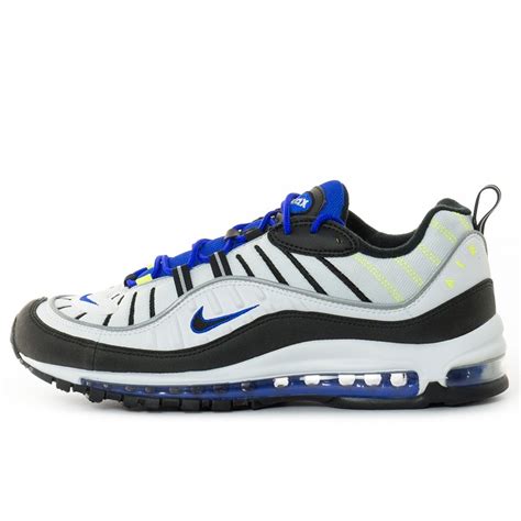 Nike Air Max 98 White Black Racer Blue Men's